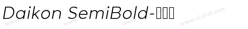 Daikon SemiBold字体转换